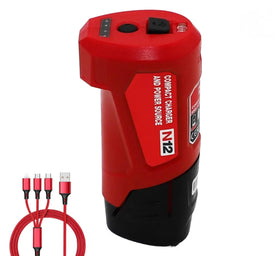 Tool Army M12 portable power adapter front view for on-site power on the go.