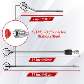 Tool Daily 30-degree curved wand facilitates cleaning corners.