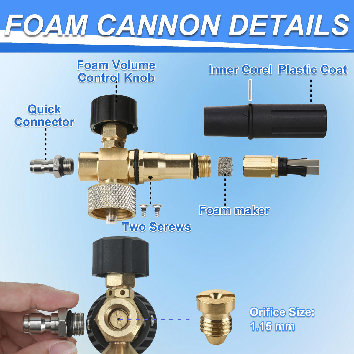 Tool Daily foam cannon helps motorcycles with even coating of soap.