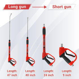 Replacement wand extension for greater cleaning reach