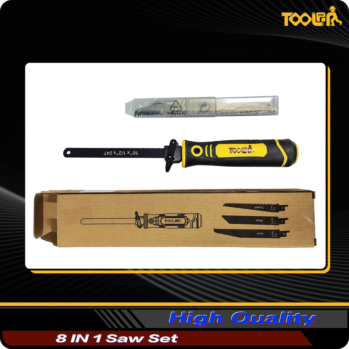 Toolan ergonomic TPR handle reduces hand fatigue during extended use.