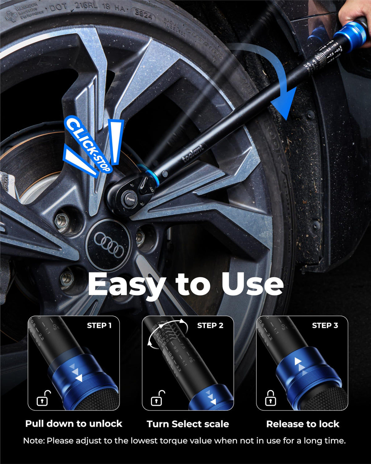 Toolant 10 deep sockets fit most American cars and SUVs