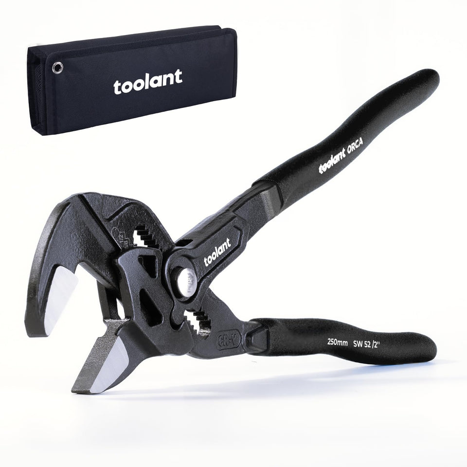 Toolant 10-Inch Plier Wrench, full view, rugged construction.