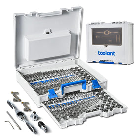 Toolant 127-piece ratcheting set in open box for quick access