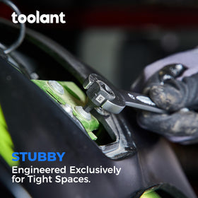 Toolant 3/8-drive set shown in automotive repair use.
