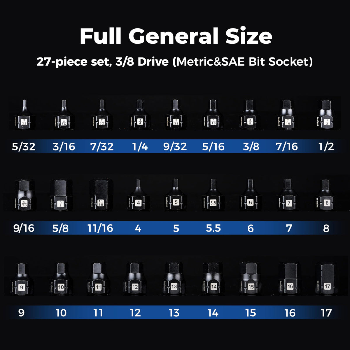 Toolant sockets feature pin-hole retention for secure high-torque use.
