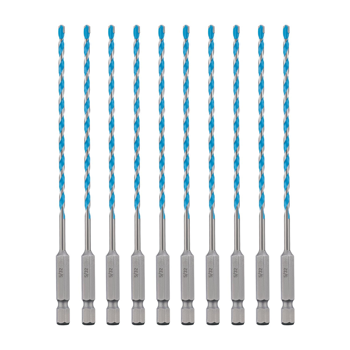 Toolant 5/32-inch masonry drill bits with tungsten carbide tips for fast concrete drilling