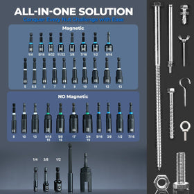 Toolant 52pc S2 steel screwdriver bit set with varied bits for multiple fasteners