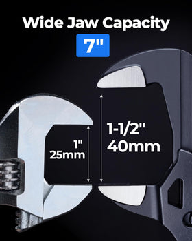 Toolant 7-Inch Plier Wrench with parallel jaws secures fasteners without slipping