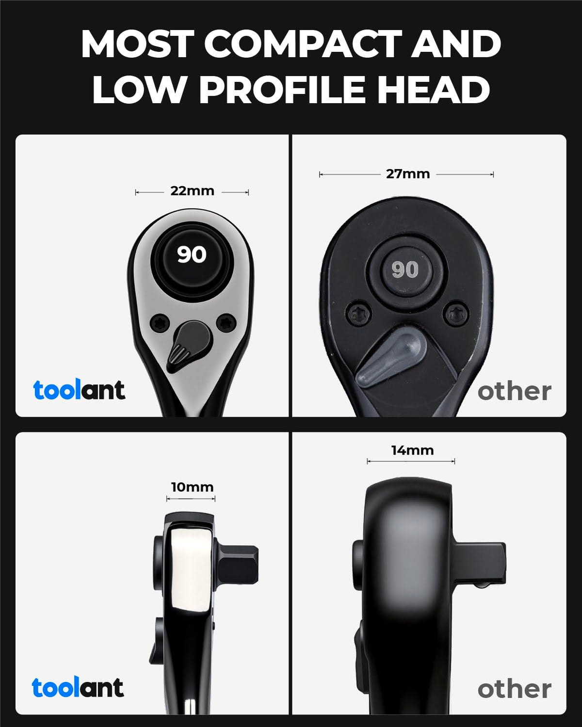 Toolant 90-tooth gear provides smooth engagement in cramped engines.