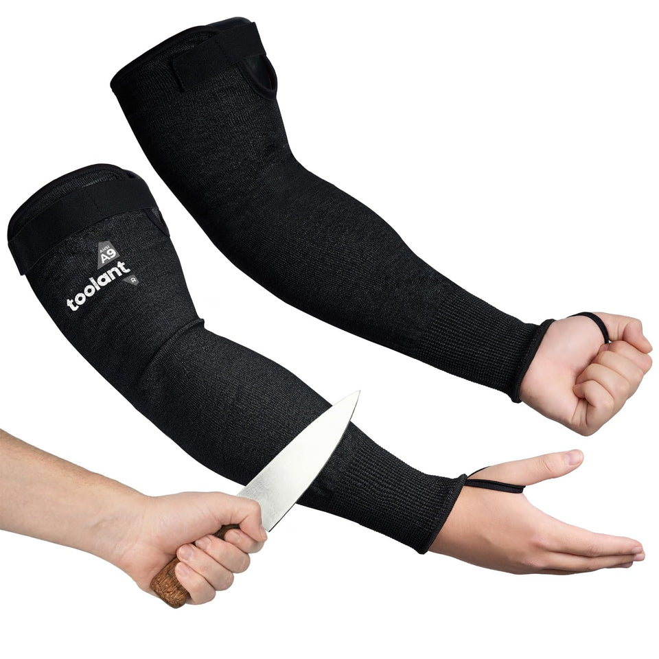 Toolant ANSI A9 cut sleeve closeup showing protection against sharp hazards.