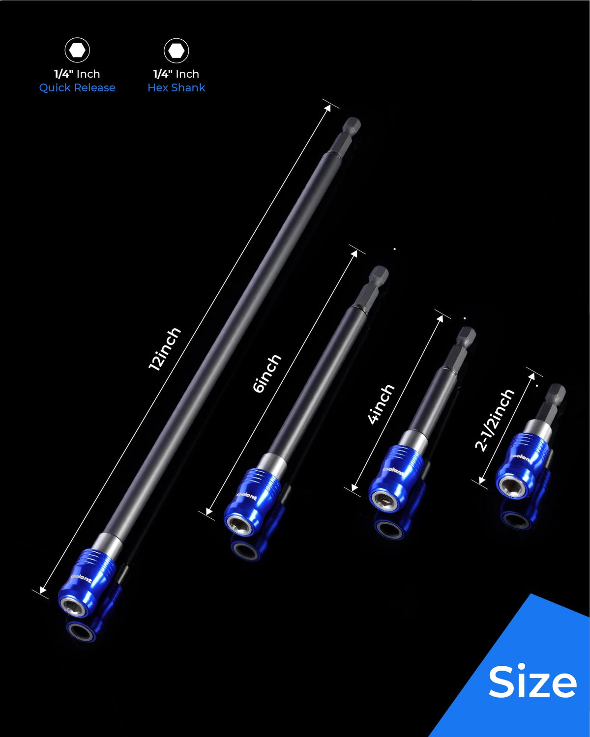 Toolant anti-wobble sleeve minimizes bit movement for precise work.