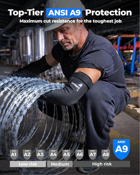 Toolant arm sleeve secure-fit cuff demonstrates snug, slip-free wear for all-day tasks.