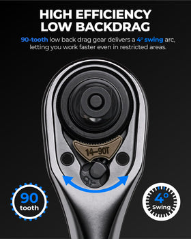 Toolant black titanium finish offers durable, rugged look and long-lasting performance.