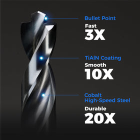 Toolant Cobalt Drill Bit Set Pro used on hardened metal projects