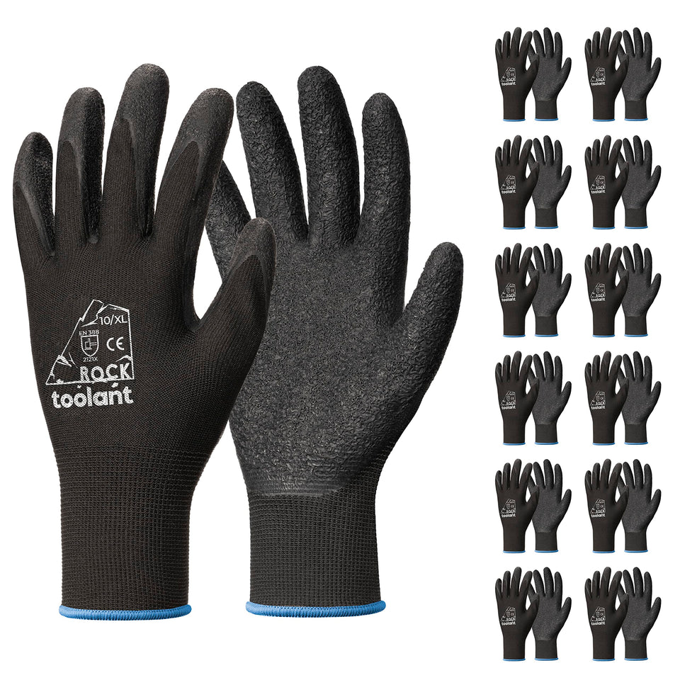 Toolant crinkle latex-coated gloves exterior showing rugged protection for tough jobs.