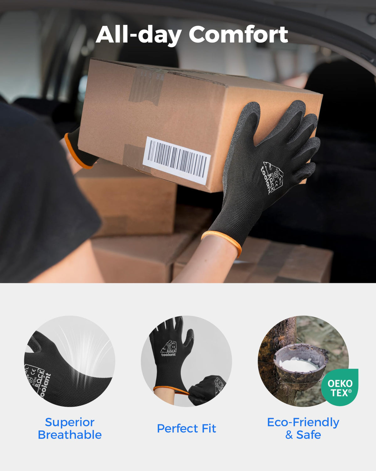 Toolant abrasion-resistant gloves offer long-lasting protection for demanding jobs.