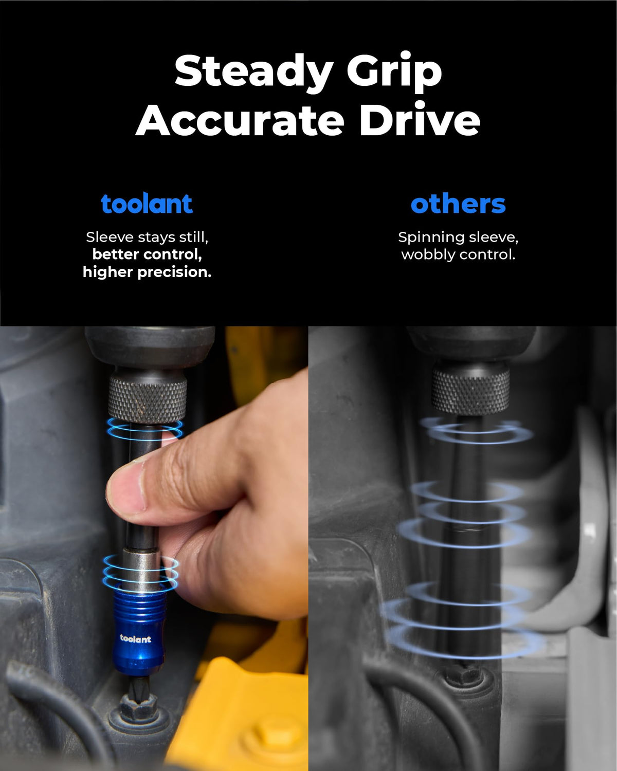 Toolant magnetic drill bit extension in 4-inch reaches tight spaces with stable magnet hold.