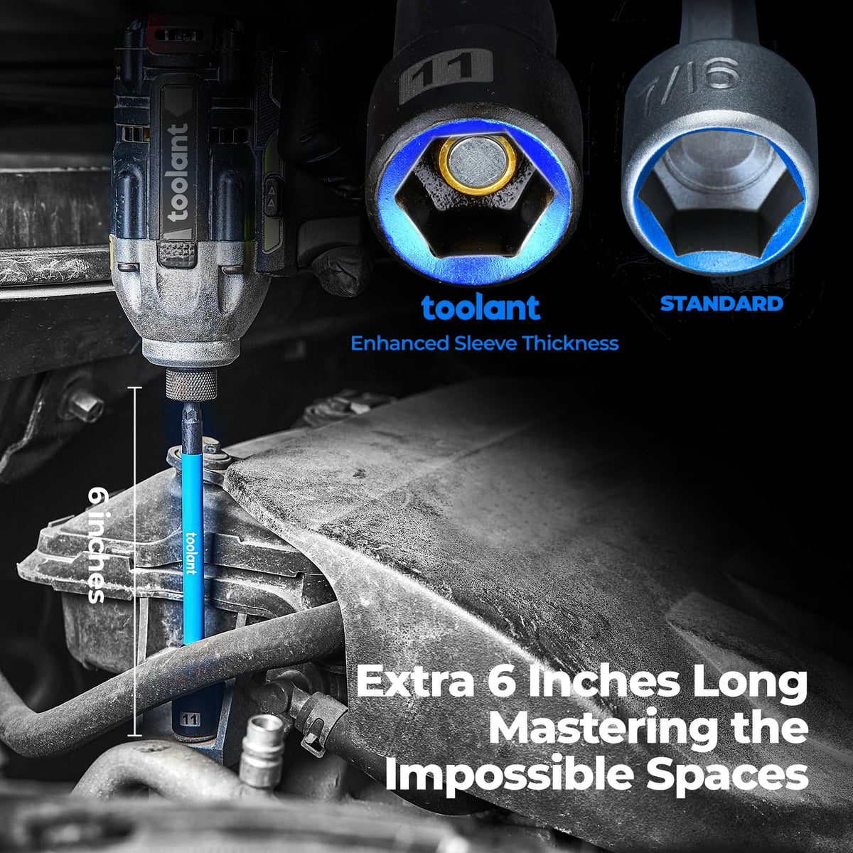 Toolant magnetic pickup in action aids easy screw retrieval in tight spaces.