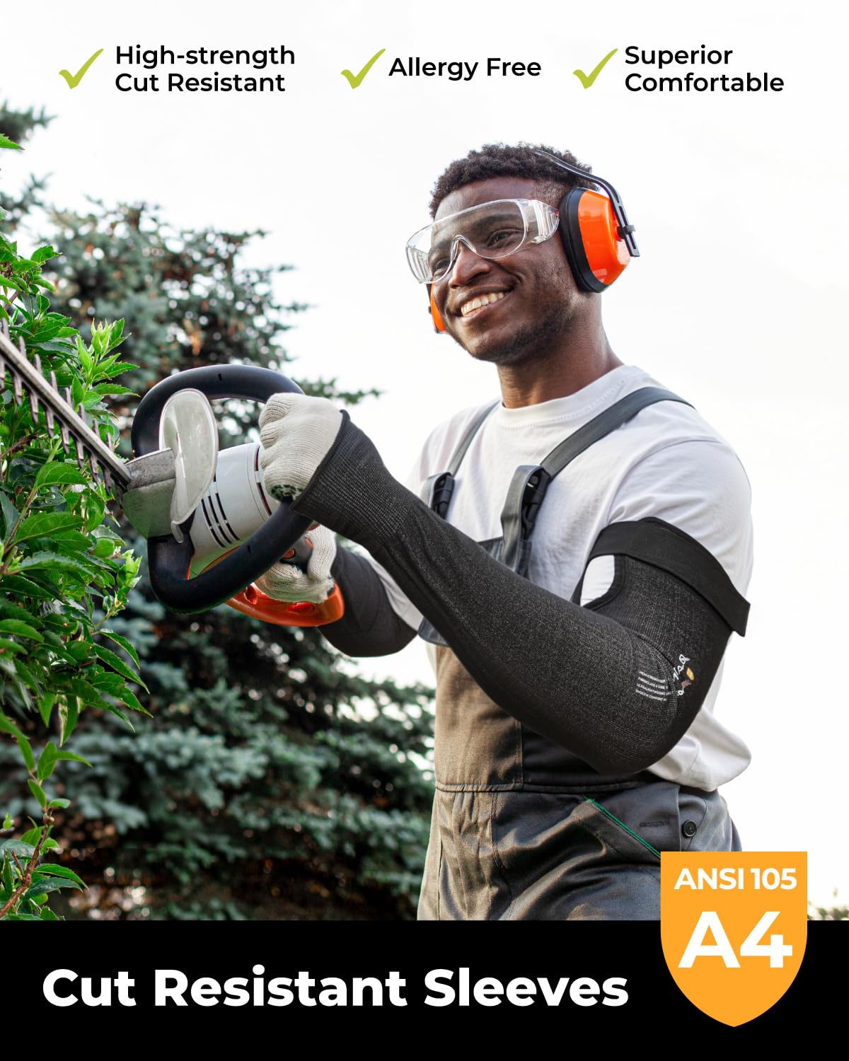 Toolant Metal Q cut-resistant sleeves thumb-hole detail ensuring secure fit.