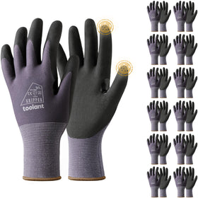 Toolant MicroFoam Nitrile gloves provide excellent grip in wet or oily conditions.