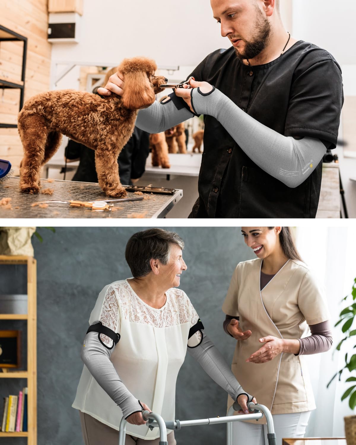 Toolant one-size-fits-all sleeves thumb hole for versatile protection.