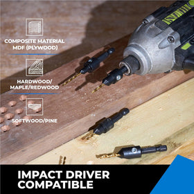 Toolant pilot hole setup delivers clean, precise screw drives.