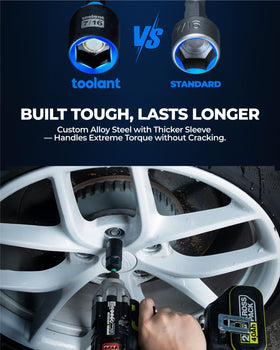 Toolant quick-change 1/4-inch adapter enables fast drive swaps.