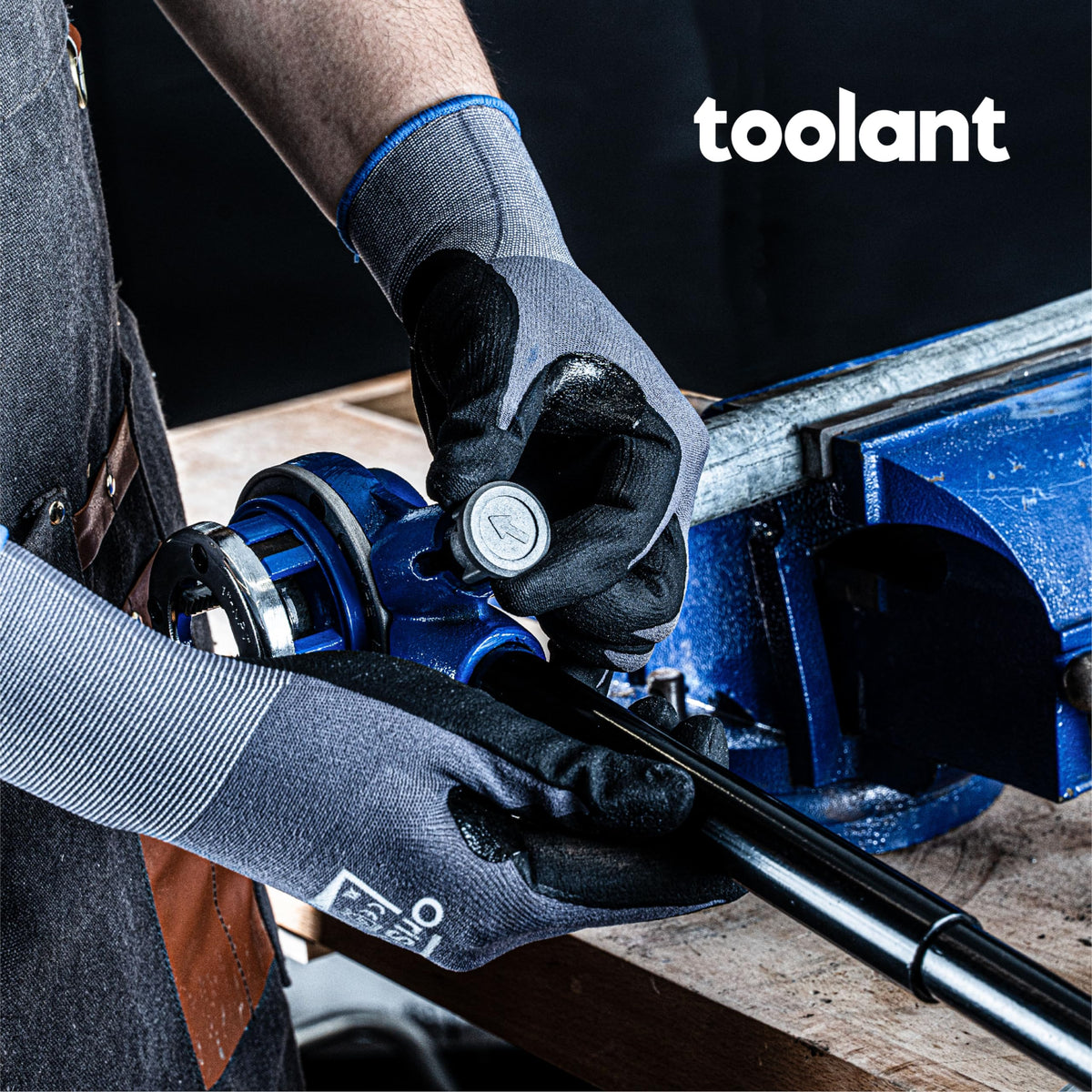 Toolant Ratchet Pipe Threader Kit die-teeth closeup