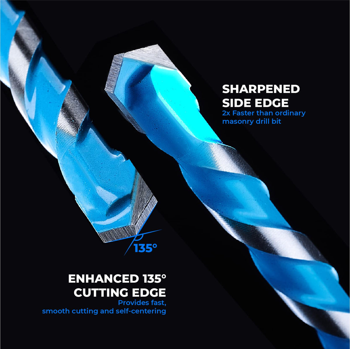 Toolant shockproof hex-shank drill bit boosts stability during hammer drilling