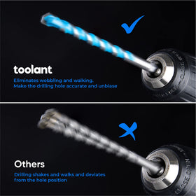 Toolant shockproof hex shank design for stable, precise drilling.