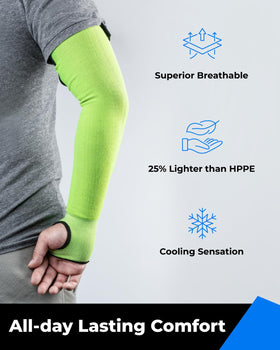 Arm protection during welding and metal handling with Toolant sleeves