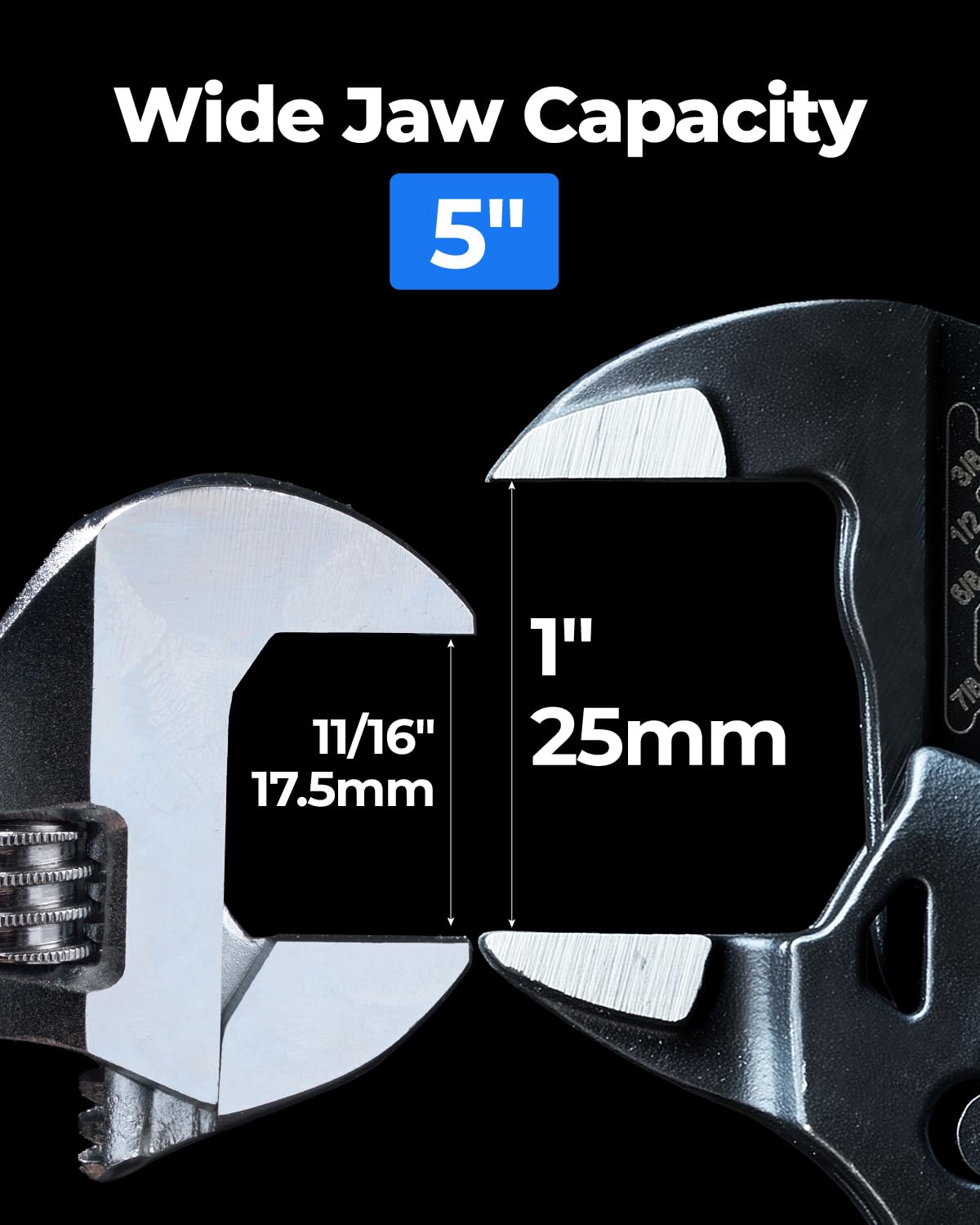 toolant smooth parallel jaws for secure grip without marring surfaces during adjustments