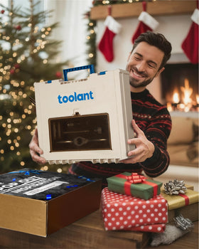 Toolant tap and die set includes drill bits for quick setup.