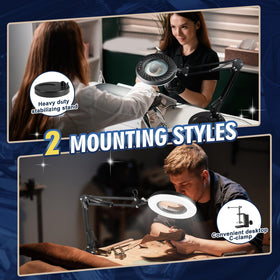 Toolastra versatile lighting and magnification for sewing, crafts, and model building.