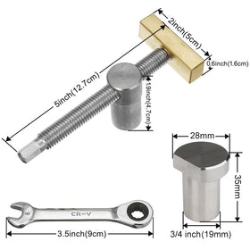 Toolcool lead screw clamping action provides strong horizontal pressure with simple adjustments.