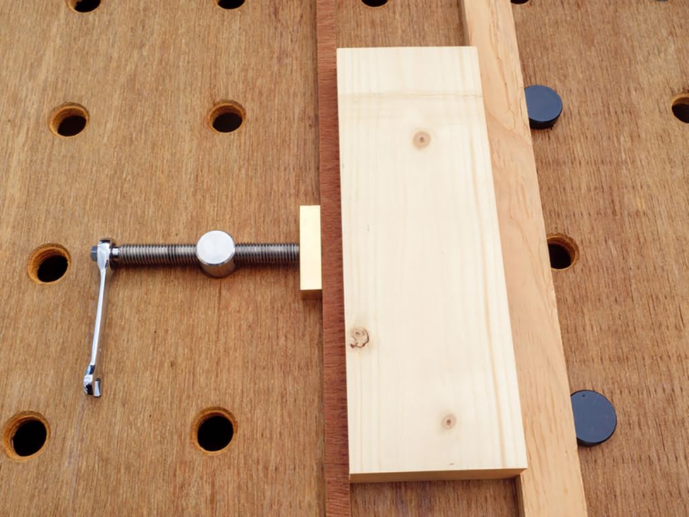 Toolcool MFT table workbench-ready setup enables efficient woodworking workflows.