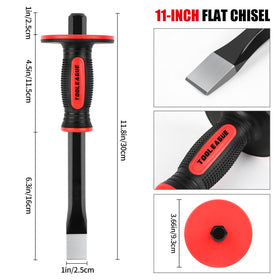 TOOLEAGUE 11-inch point chisel close-up with sharpened tip for quick material removal