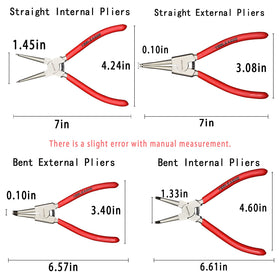 TOOLEAGUE 7-inch bent internal plier for tight-space access
