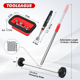 TOOLEAGUE collapsible tray extended for easy parts organization during work