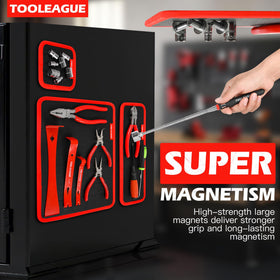 TOOLEAGUE extendable magnetic pickup pen reaches tight spots with strong hold.