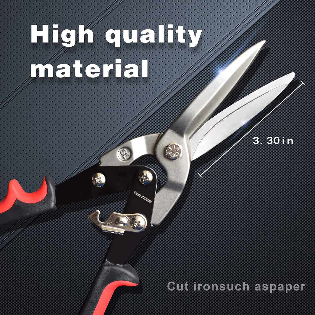 TOOLEAGUE heavy-duty straight cutters for clean metal cuts.
