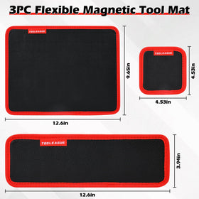 TOOLEAGUE magnetic tool mat medium keeps bolts and nuts within reach while you work.