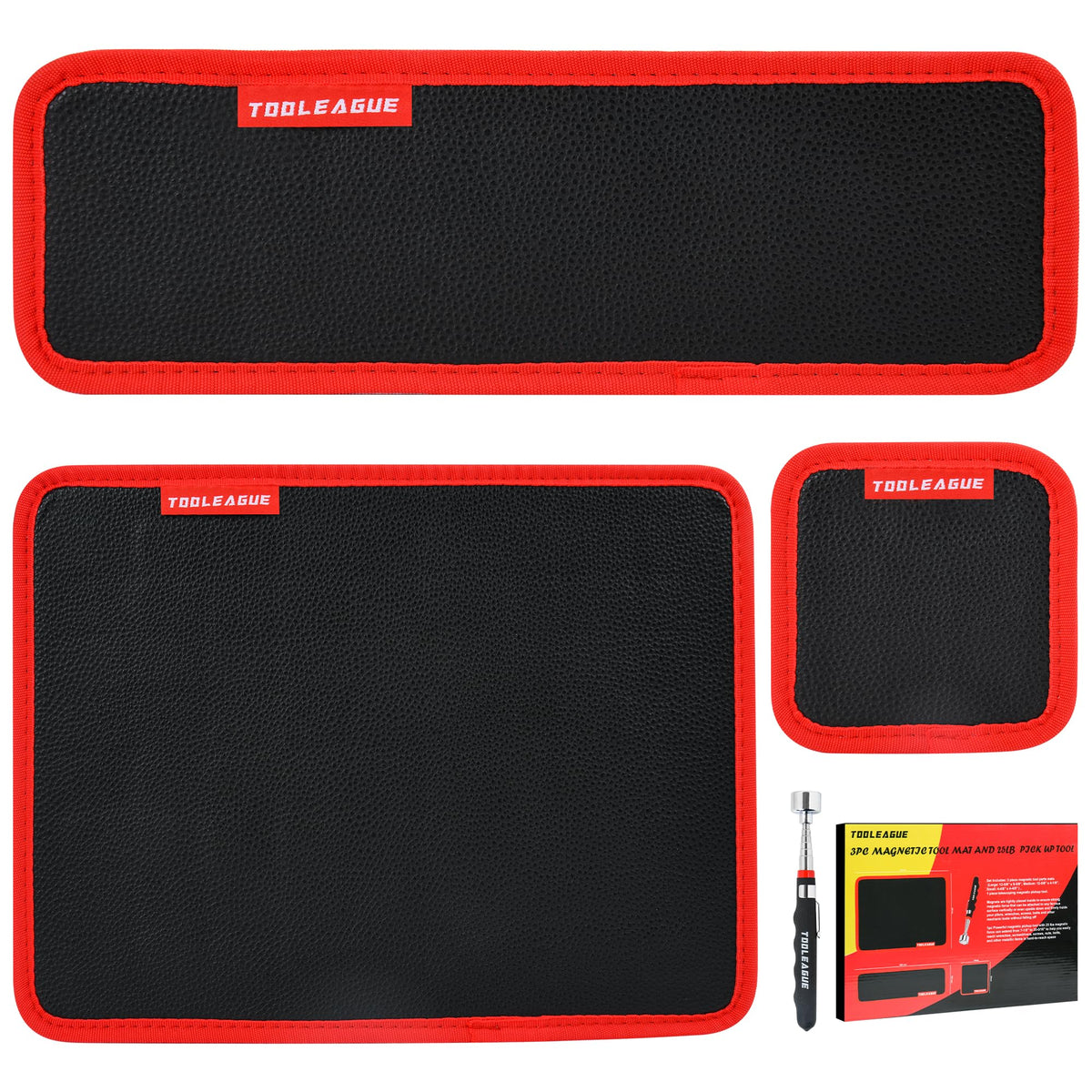 TOOLEAGUE magnetic tool mat small holds screws securely on metal surfaces.