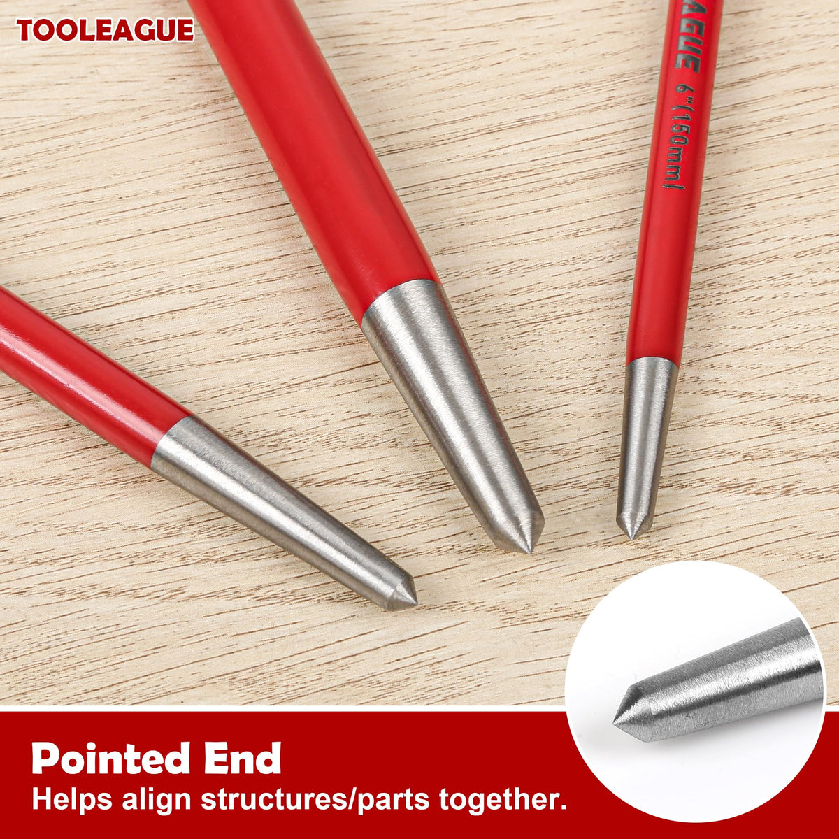 TOOLEAGUE pry bar set compact storage for organized toolkit
