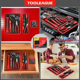 TOOLEAGUE PVC leather outer layer is durable and easy to clean.