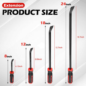 TOOLEAGUE Utility 18-inch pry bar designed for heavier leverage