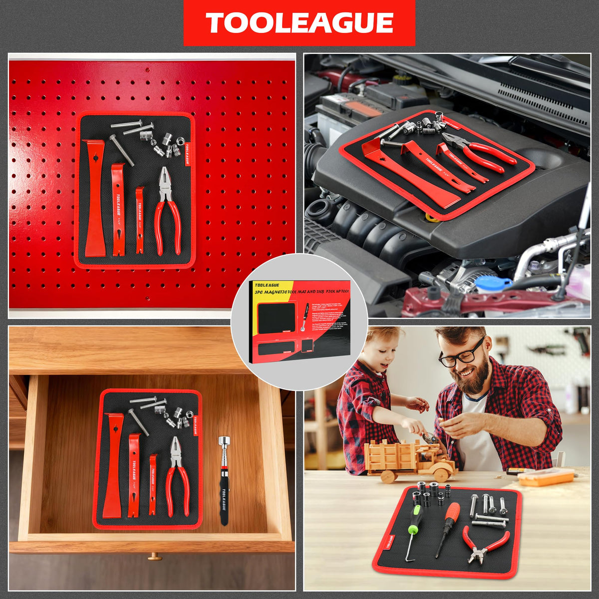 TOOLEAGUE wide applications hold screws, bolts, nuts, and small parts.