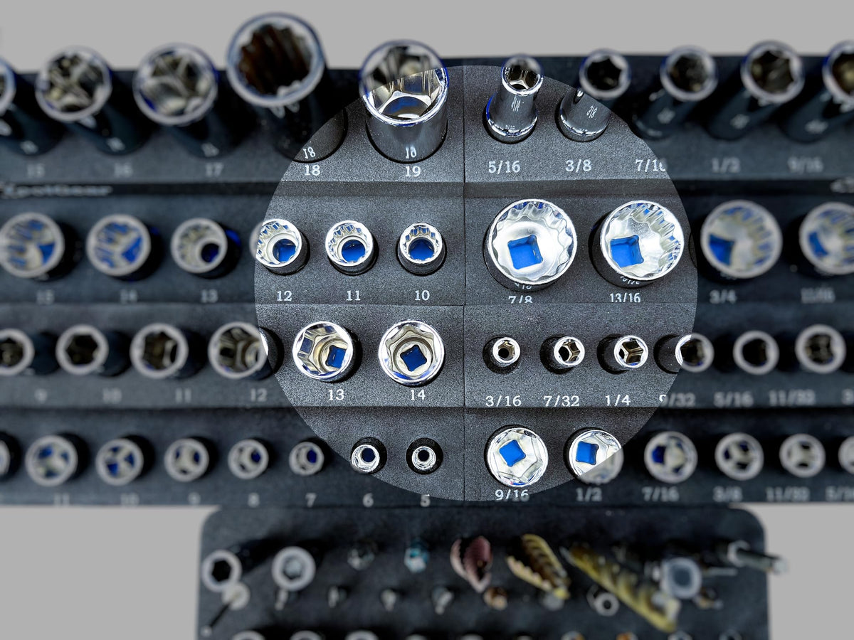 ToolGear 80 socket capacity organizer keeps sockets visible at a glance for faster setups