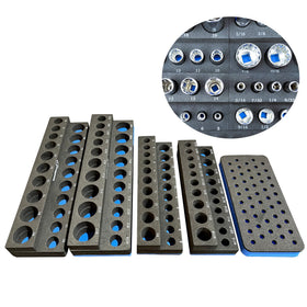 ToolGear socket organizer with easy labels for quick size reads in a busy shop